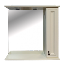 Лувр - 85 Зеркало с 1-м шкафчиком, прав.,  слоновая кость