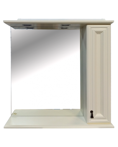 Лувр - 85 Зеркало с 1-м шкафчиком, прав.,  слоновая кость