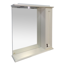 Лувр - 85 Зеркало с 1-м шкафчиком, прав.,  слоновая кость