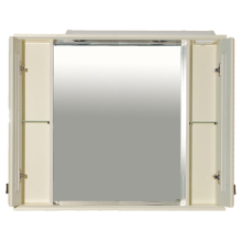 Лувр -105 Зеркало с 2-мя шкафчиками, слоновая кость