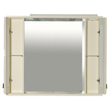 Лувр -105 Зеркало с 2-мя шкафчиками, слоновая кость