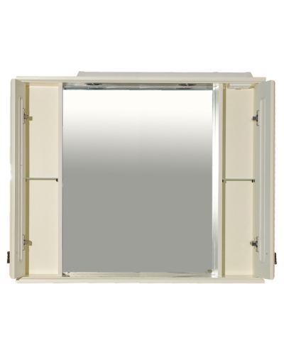 Лувр -105 Зеркало с 2-мя шкафчиками, слоновая кость