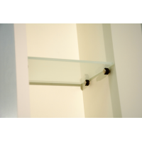 Лувр -105 Зеркало с 2-мя шкафчиками, слоновая кость