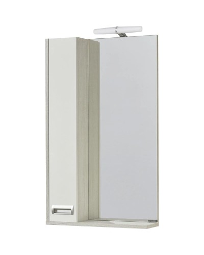 Зеркальный шкаф 50х85 см белый глянец/дуб сомерсет L Акватон Бекка 1A214502BAC20