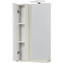 Зеркальный шкаф 50х85 см белый глянец/дуб сомерсет L Акватон Бекка 1A214502BAC20