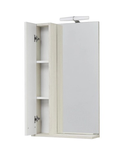 Зеркальный шкаф 50х85 см белый глянец/дуб сомерсет L Акватон Бекка 1A214502BAC20