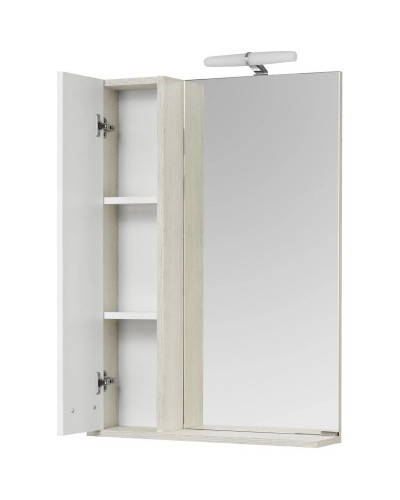 Зеркальный шкаф 60х85 см белый глянец/дуб сомерсет L Акватон Бекка 1A214602BAC20