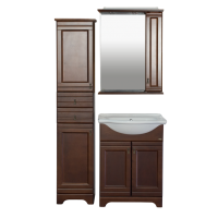 Рим - 60 Зеркало со шкафчиком, прав., орех