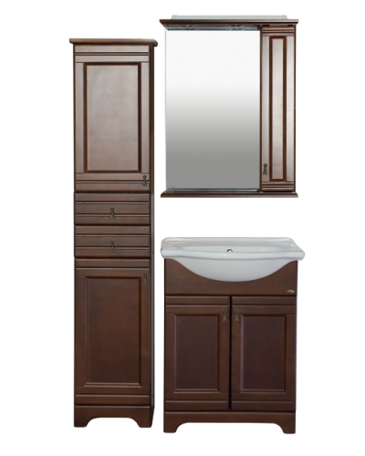 Рим - 60 Зеркало со шкафчиком, прав., орех