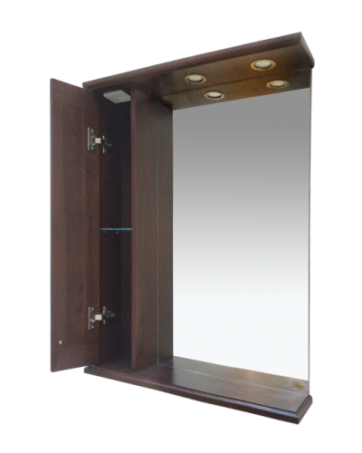 Рим - 65 Зеркало со шкафчиком, лев., орех
