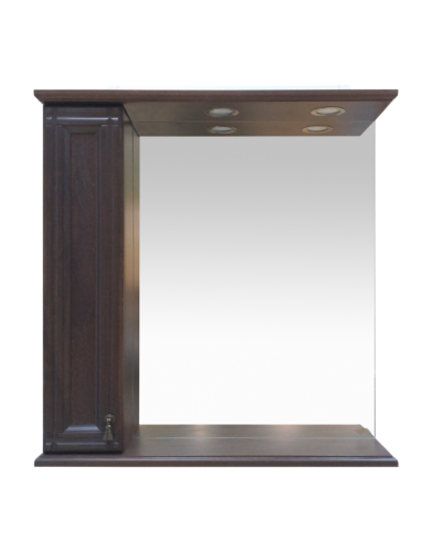 Рим - 85 Зеркало с 1-м шкафчиком, лев., орех
