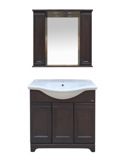 Рим - 85 Зеркало с 2-мя шкафчиками, орех