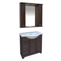 Рим - 85 Зеркало с 2-мя шкафчиками, орех