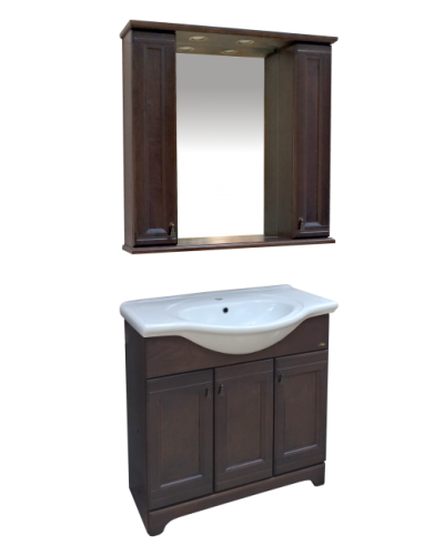 Рим - 85 Зеркало с 2-мя шкафчиками, орех