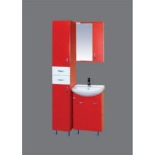 Стиль - 60 зеркало-шкаф  прав. (свет) КРАСНОЕ