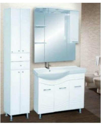 Флори  90 Зеркало-шкаф  (свет) лев.