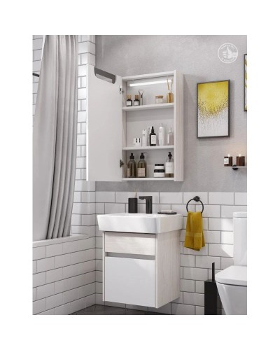 Зеркальный шкаф 50х81 см ясень фабрик L Акватон Верди 1A195802VDAV0