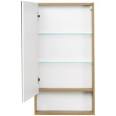 Зеркальный шкаф 45х85 см белый глянец/дуб рустикальный Акватон Сканди 1A252002SDZ90