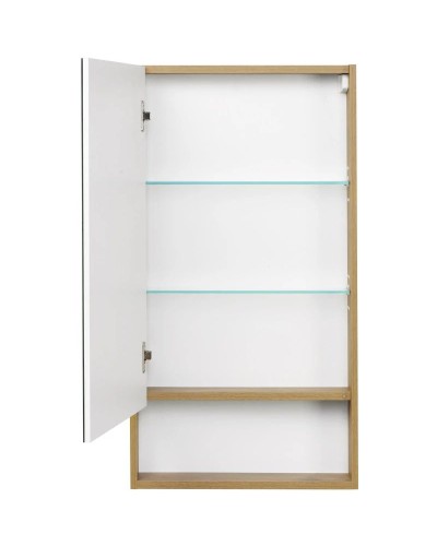 Зеркальный шкаф 45х85 см белый глянец/дуб рустикальный Акватон Сканди 1A252002SDZ90