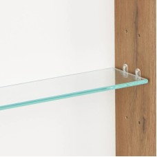 Зеркальный шкаф 45х85 см белый глянец/дуб рустикальный Акватон Сканди 1A252002SDZ90