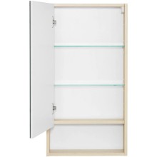 Зеркальный шкаф 45х85 см белый глянец/дуб верона Акватон Сканди 1A252002SDB20