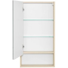 Зеркальный шкаф 45х85 см белый глянец/дуб верона Акватон Сканди 1A252002SDB20