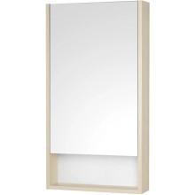 Зеркальный шкаф 45х85 см белый глянец/дуб верона Акватон Сканди 1A252002SDB20