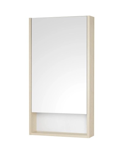 Зеркальный шкаф 45х85 см белый глянец/дуб верона Акватон Сканди 1A252002SDB20