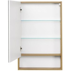 Зеркальный шкаф 55х85 см белый глянец/дуб рустикальный Акватон Сканди 1A252102SDZ90