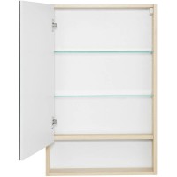 Зеркальный шкаф 55х85 см белый глянец/дуб верона Акватон Сканди 1A252102SDB20