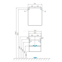 Зеркальный шкаф 55,1х70,1 см белый глянец R Акватон Скай 1A238402SY010