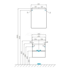 Зеркальный шкаф 55,1х70,1 см белый глянец R Акватон Скай 1A238402SY010