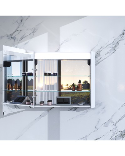 Зеркальный шкаф AM.PM Sensation 80 M30MCR0801WG Белый глянцевый