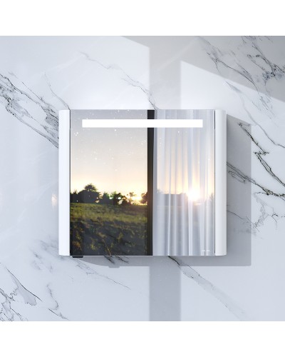 Зеркальный шкаф AM.PM Sensation 80 L M30MCL0801WG Белый глянцевый