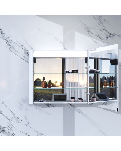 Зеркальный шкаф AM.PM Sensation 80 L M30MCL0801WG Белый глянцевый