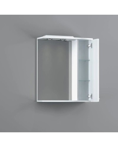 Зеркальный шкаф 65х75 см белый глянец R Damixa Palace One M41MPR0651WG