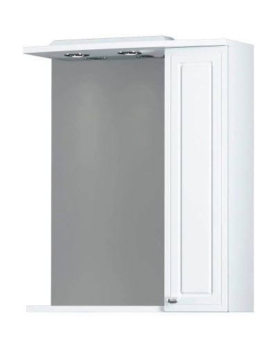 Зеркальный шкаф 65х75 см белый глянец R Damixa Palace One M41MPR0651WG