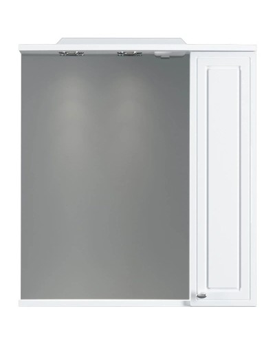 Зеркальный шкаф 65х75 см белый глянец R Damixa Palace One M41MPR0651WG