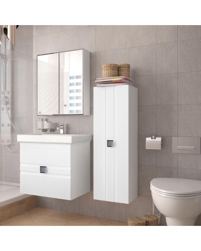 Зеркальный шкаф Style Line Амарант 60 Белый глянец