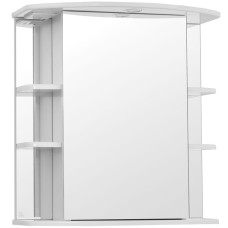 Зеркальный шкаф Style Line Эко стандарт Лира 70 С с подсветкой Белый глянец