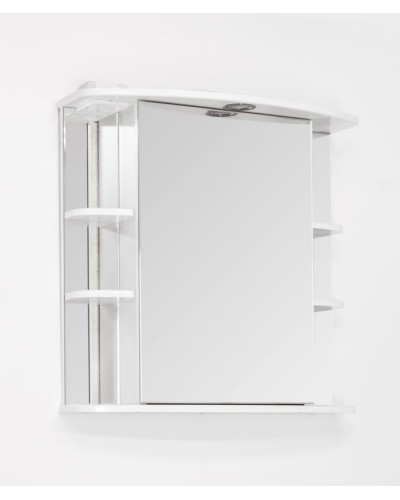 Зеркальный шкаф Style Line Эко стандарт Лира 70 С с подсветкой Белый глянец