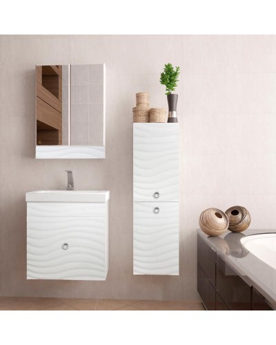 Зеркальный шкаф Style Line Вероника 60 Люкс Белый глянец