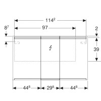 Зеркальный шкаф 120х70 см Geberit Option 500.207.00.1