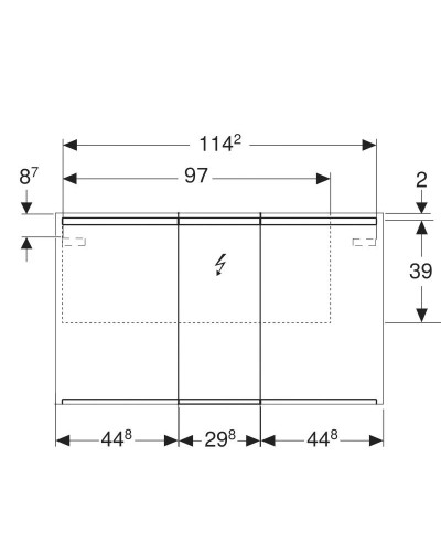 Зеркальный шкаф 120х70 см Geberit Option 500.207.00.1