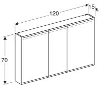 Зеркальный шкаф 120х70 см Geberit Option 500.207.00.1