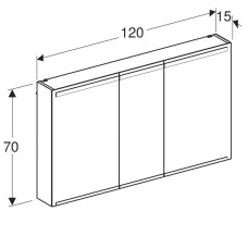 Зеркальный шкаф 120х70 см Geberit Option 500.207.00.1