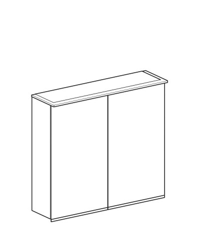 Зеркальный шкаф 75х70 см Geberit Option Plus 500.206.00.1