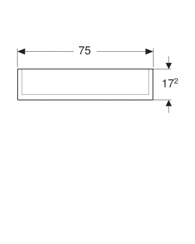 Зеркальный шкаф 75х70 см Geberit Option Plus 500.206.00.1