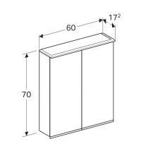 Зеркальный шкаф 60х70 см Geberit Option Plus 500.593.00.1
