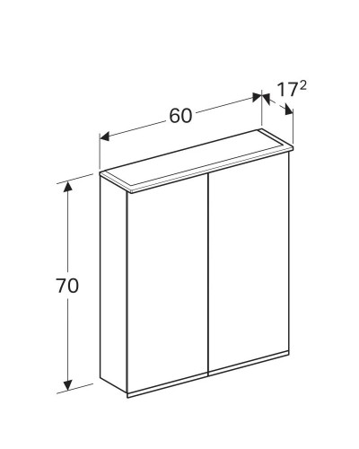 Зеркальный шкаф 60х70 см Geberit Option Plus 500.593.00.1